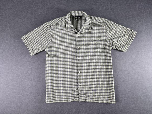 JIMMY'Z Other - Jimmy'Z Shirt Mens Medium Gray Plaid Short Sleeve Button Up Vtg Skateboard